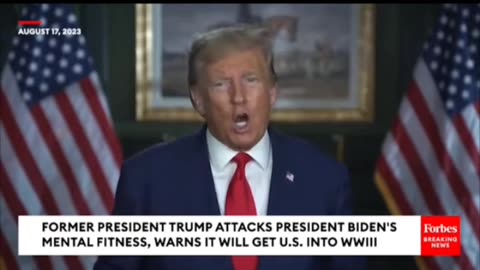 BREAKING NEWS:Trump climes that Biden WILL LED U.S into world war.