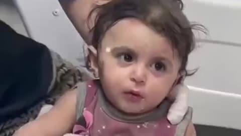 Little girl from the Gaza Strip was rescued from the rubble after Israel BOMBED her home