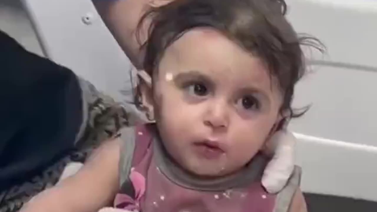 Little girl from the Gaza Strip was rescued from the rubble after Israel BOMBED her home