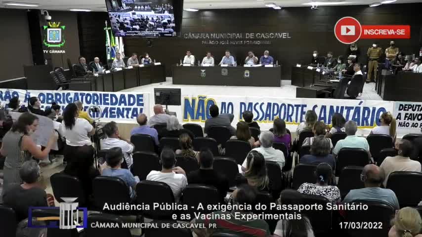 Audiência Pública contra o Passaporte Sanitário em Cascavel Pr