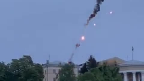Video of the downing of one #Russian UAV in #Kiev.