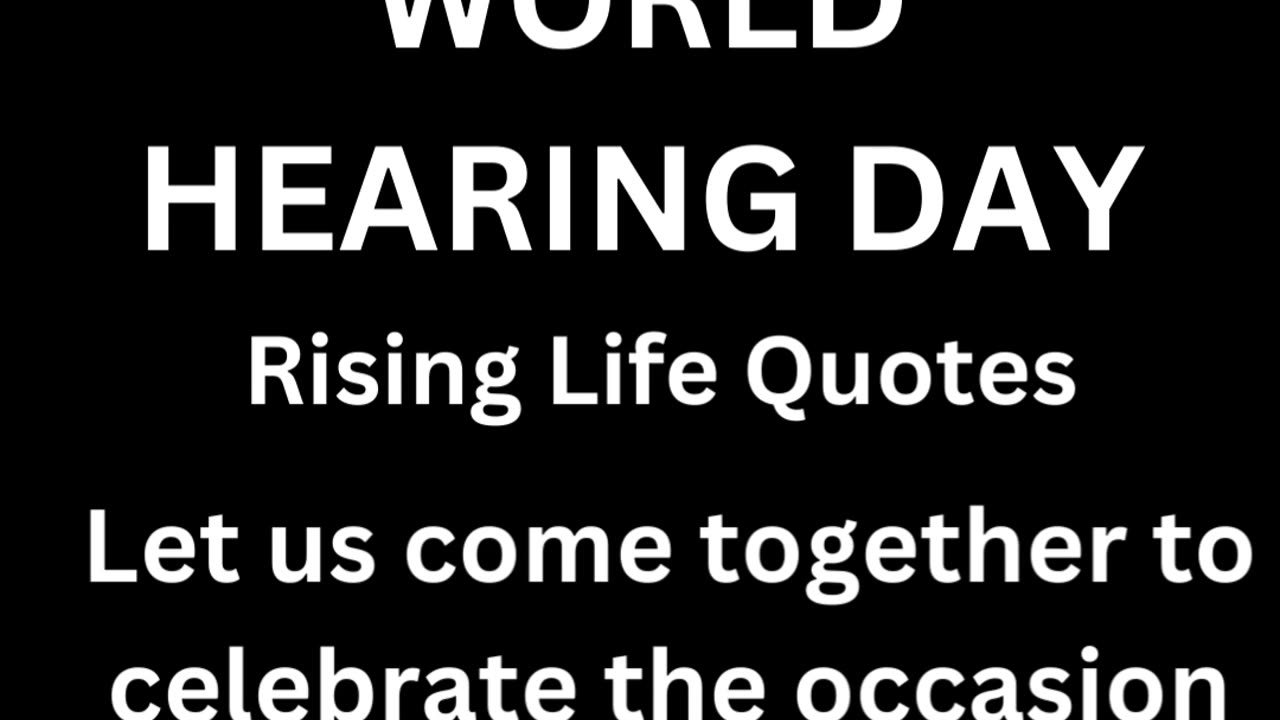 WORLD HEARING DAY