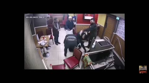 British Pakistani Fight in Restaurant