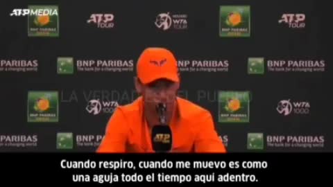 RAFA NADAL ADMITE SE SIENTE MAL DESPUÉS DE LA INYECCIÓN COVID