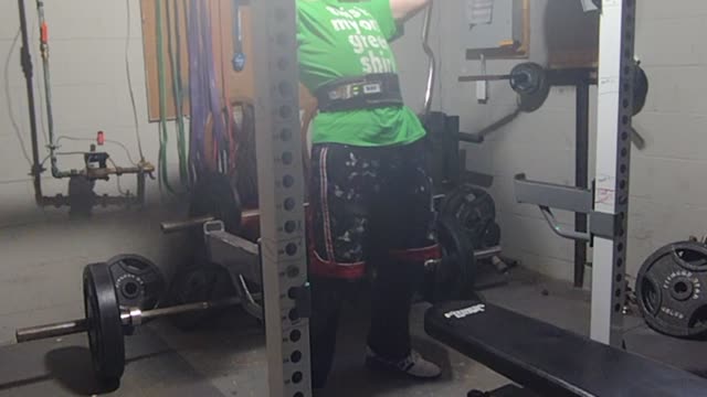 145 x 7 reps overhead press