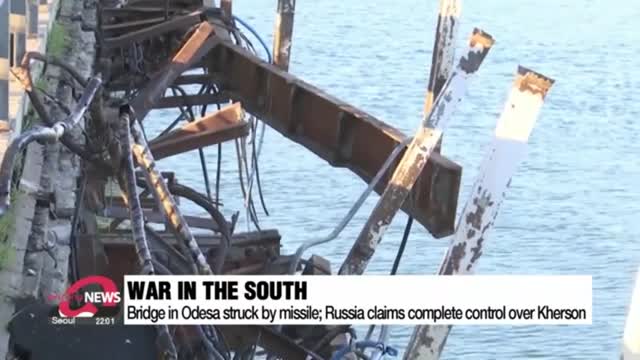 Ukraine acknowledges losing several towns and villages in the east, key bridge destroyed.