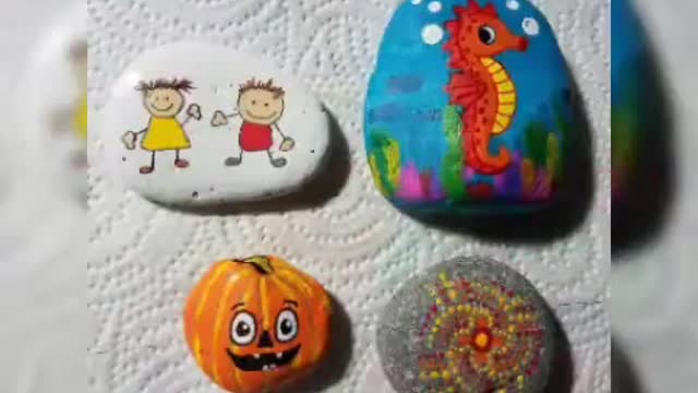 new animals painted rocks & stones fr beginners