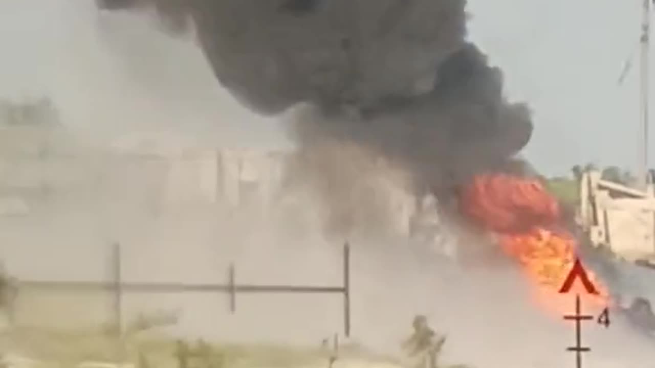 Russian Tank Detonates