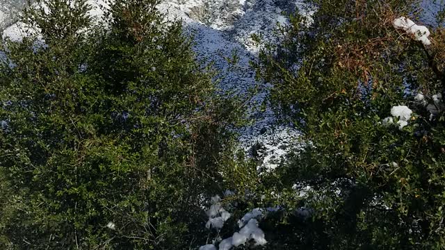 Snow in the mountains