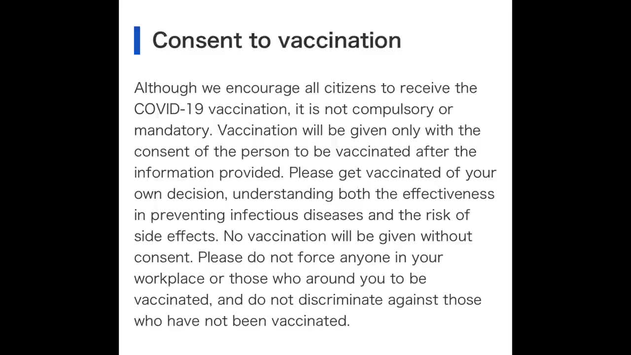 Japan’s SUPERB vaccine ethics…THE WORLD, CANADA, USA, Europe, Oz Governments: please TAKE NOTE