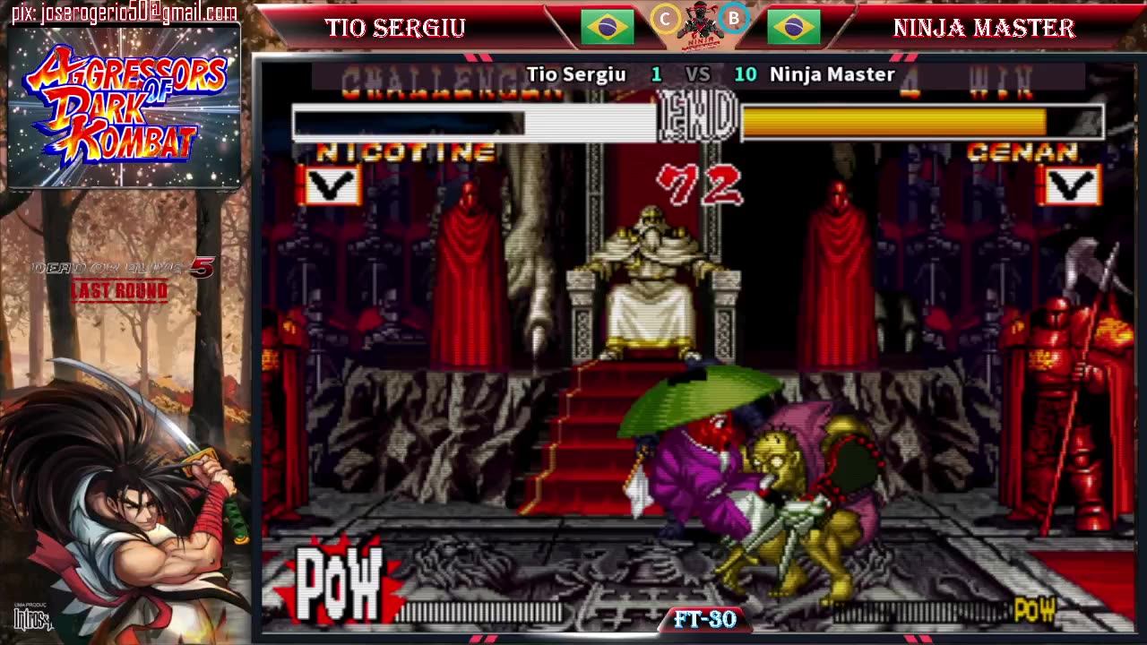 Tio Sergiu vs Ninja Master - Samurai Shodown 2 Perfect - By. Bear Versão 1.3 - FT-30