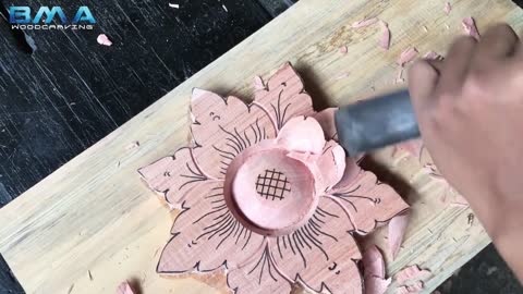 simple flower carving tutorial