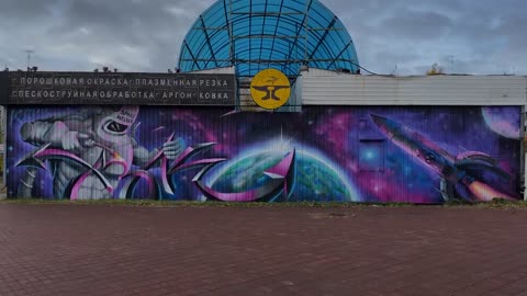Граффити оформление студии сварки Кузнецы молодцыКвик ХзкGraffiti for welding studioQuickx3k