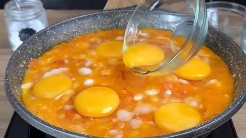 The most delicious dish tomatoes with eggs