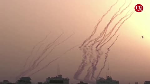 MOMENT: Rockets fired from Gaza towards Israel intercepted