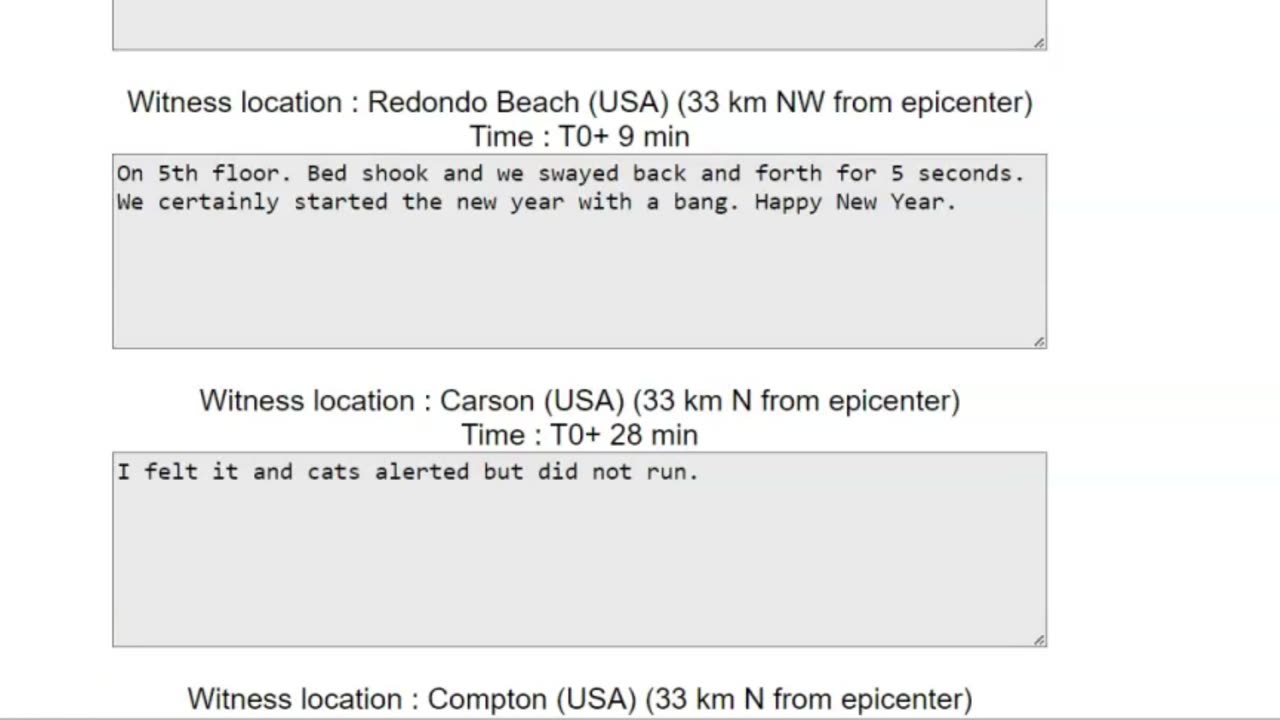 Magnitude 4.1 Earthquake Near Rancho Palos Verdes, Long Beach, California, Felt Reports