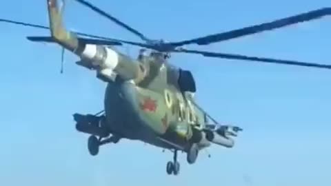 Ukrainian Helicopters Using the Highway