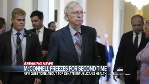 Sen. McConnell freezes for 2nd time in front of reporters