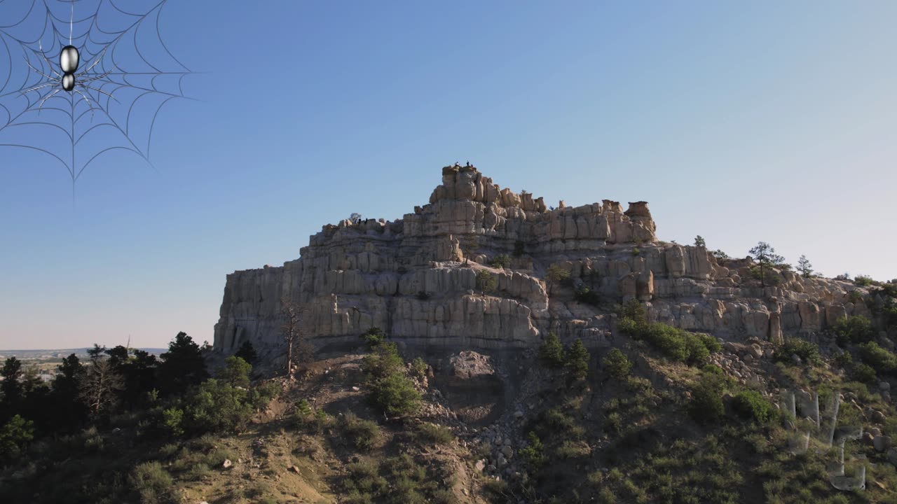 Flying Around Pulpit Rock in the Early Morning Colorado Springs 4K