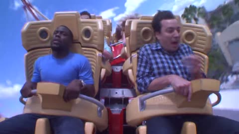 Jimmy and Kevin Hart Ride a Roller Coaster