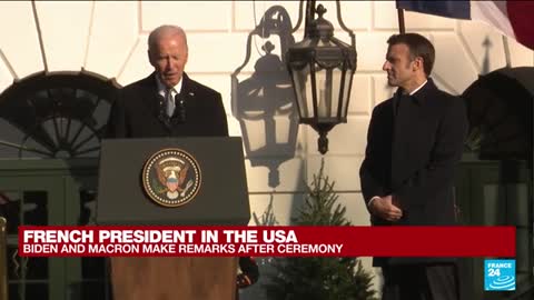 Biden welcomes 'close friends' Emmanuel and Brigitte Macron to the White House • FRANCE 24 English