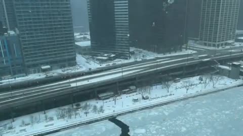 Layers of Ice Drifting by Chicago's Wind Guests!