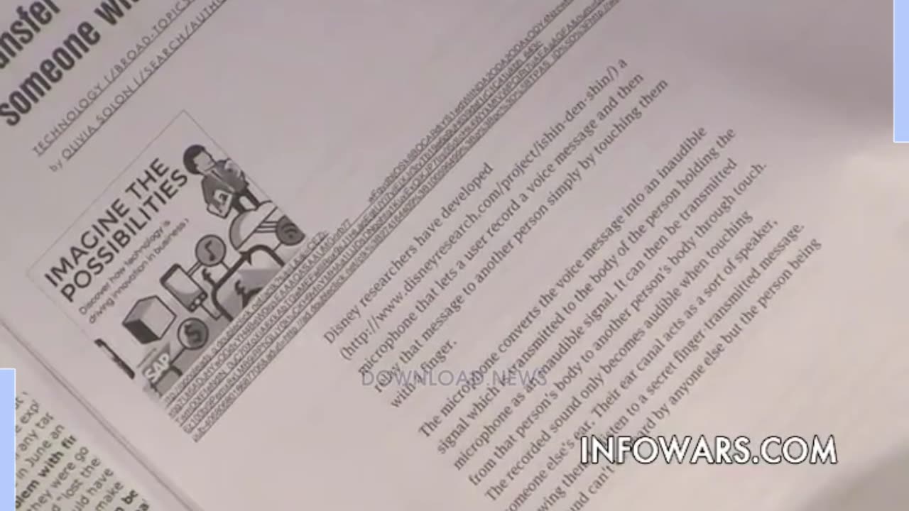 Alex Jones: We Are In The Future, New Disney Toy Allows You To Transfer Audio Messages By Touching Them - 9/19/13