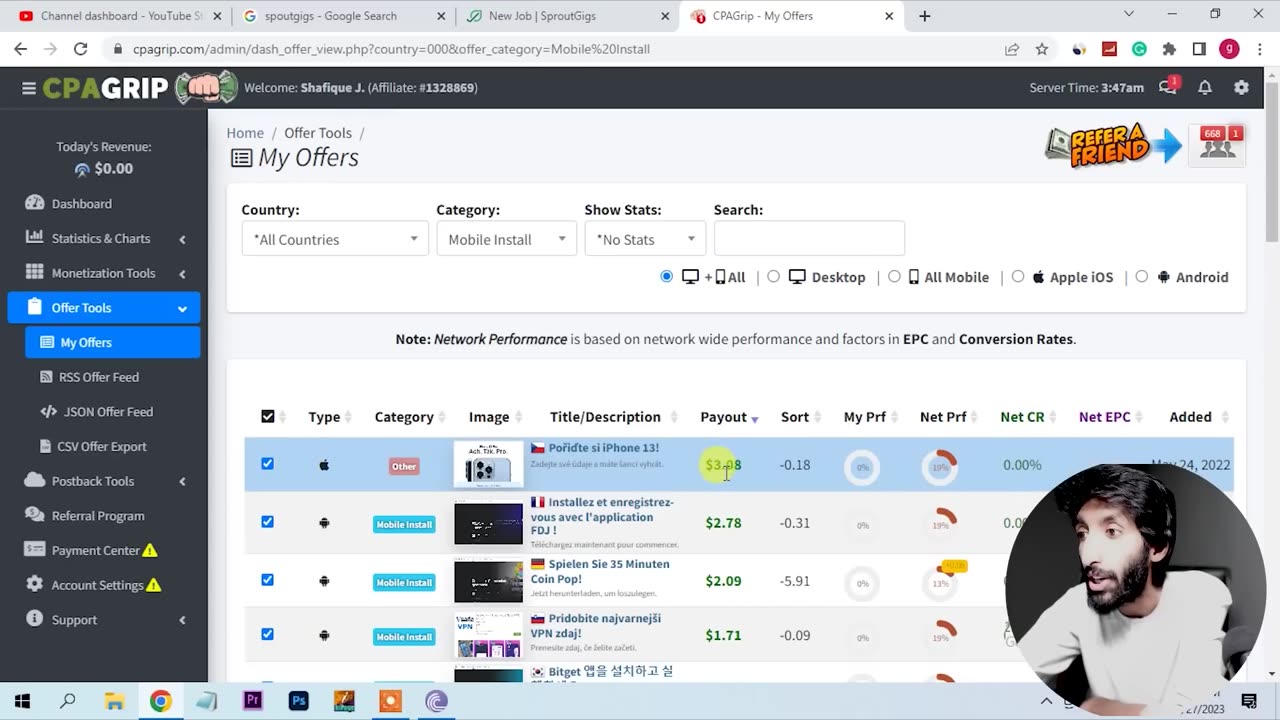 How to earn online, Unique method Make money online with CPA Grip and Spout gigs making job posting