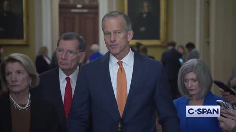 Senator Thune Gives Update Following McConnell's Fall