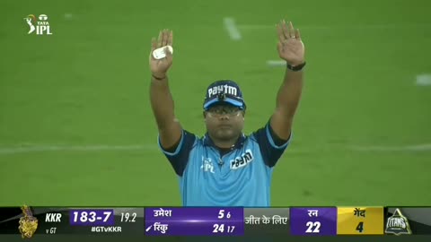 KKR VS GT . 5 ball 28 runs