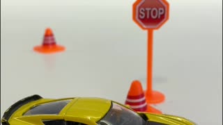 Various Small Super Cars Zigzagging