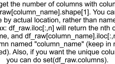 How to handle columns of the same name in pandas