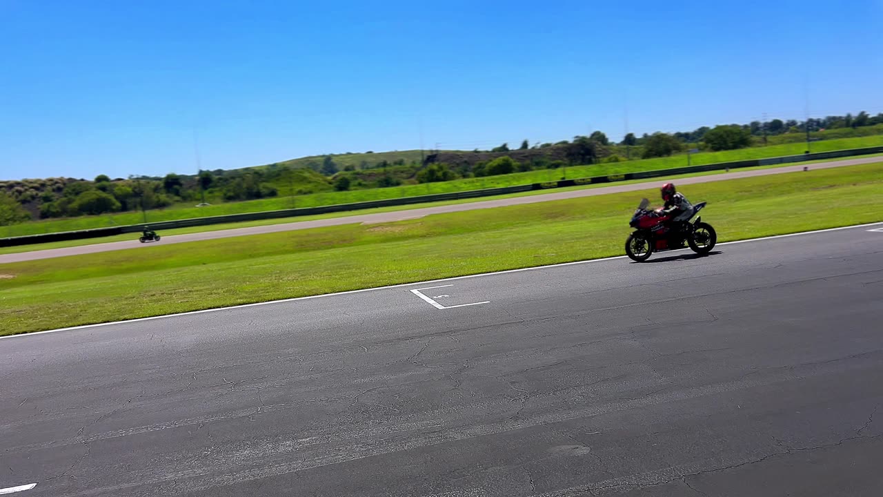 Track racing and showing others on how to ride