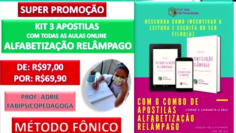 Kit apostilas Alfabetização Relâmpago