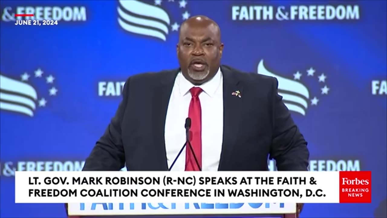 🇺🇸🪽🔥 Mark Robinson Excoriates Media Outlets At Faith & Freedom Event: 'I Do Not Fear You!':