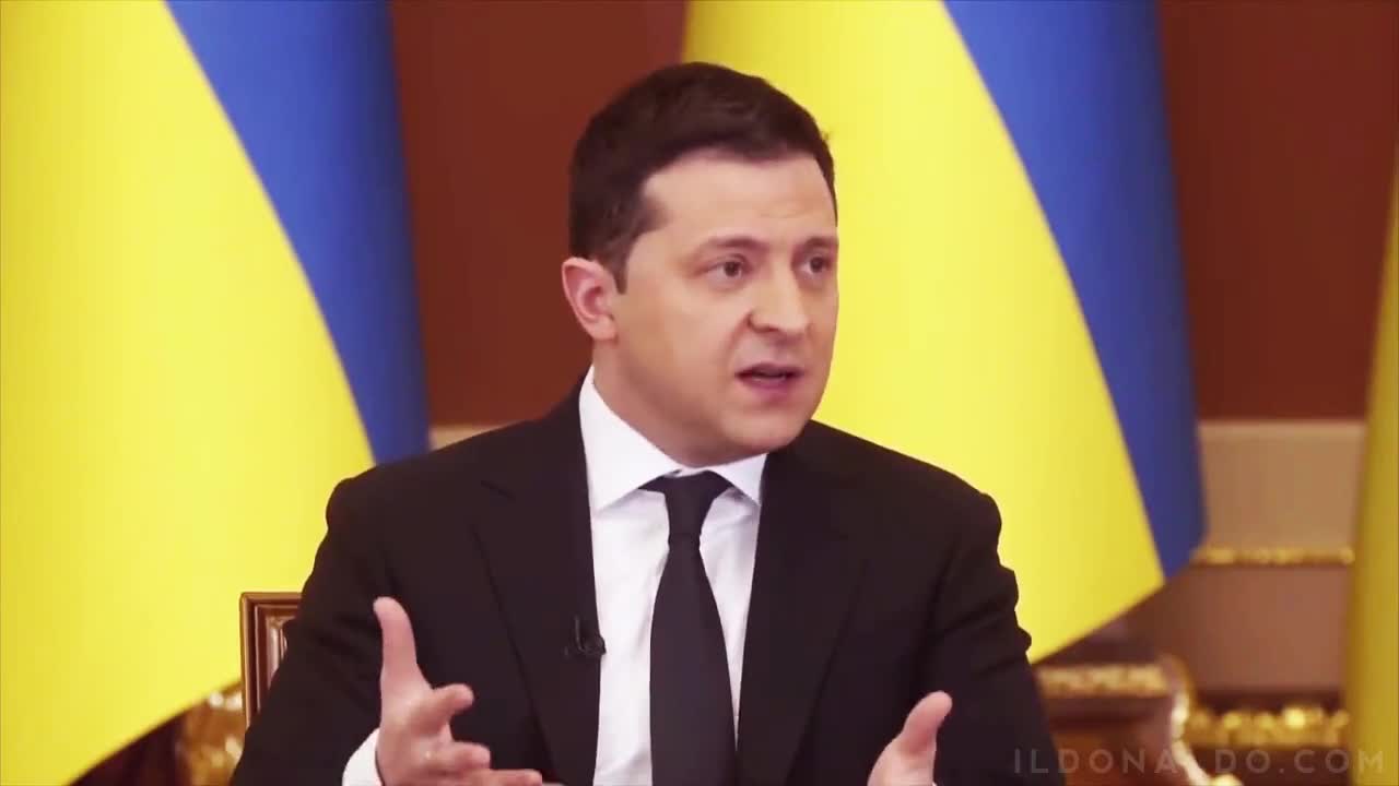 Ukraine - President Zelensky explains via a translator - the phone discussion with Joe Biden