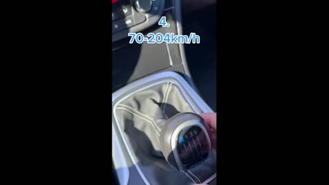 Speed of shift lever in different gears