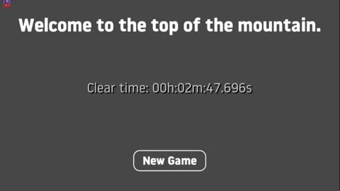 Getting over it speedrun 2:47 minutes