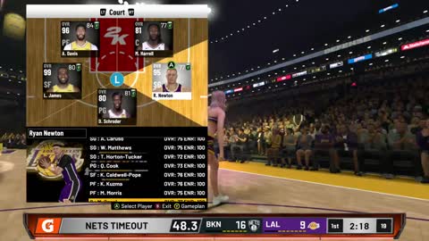 NBA 2K21 Lakers Vs Nets Create A Player added