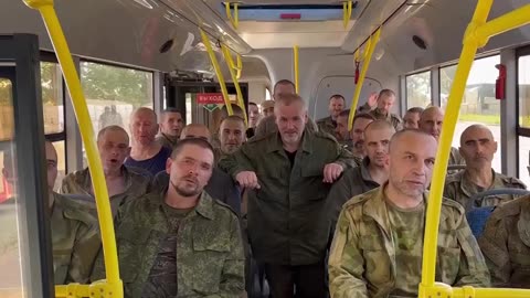 Russian servicemen who returned home today as a result of another round of prisoner exchanges.