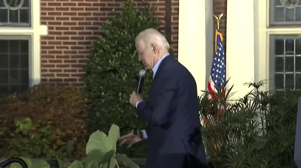 Biden ALMOST Wipes Out During Speech