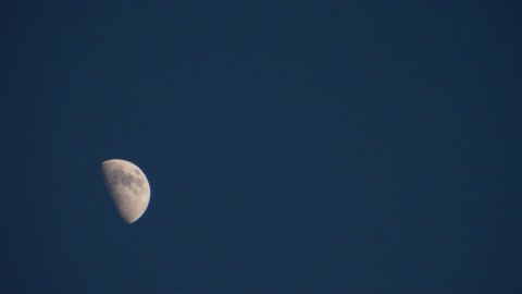 More and more distant moon