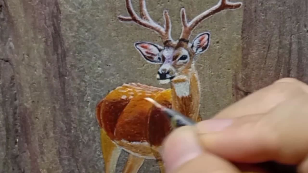 How to make a beautiful dear on stone