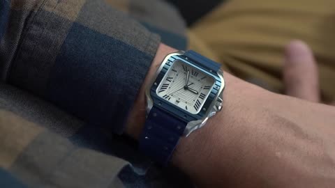 The New Cartier Santos, Blue PVD. I have feelings.