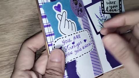 Purple Journal With Homemade Materials | DIY Journaling