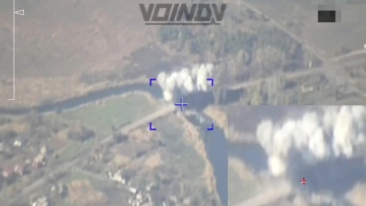 The Russian air force has destroyed a bridge