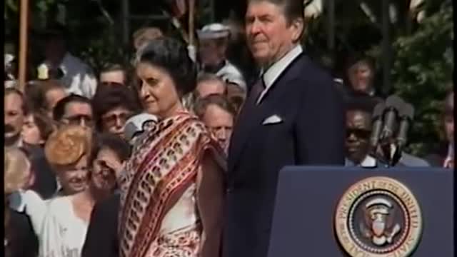 President Reagans Remarks at Prime Minister Gandhi of India State Visit on July 29 1982.