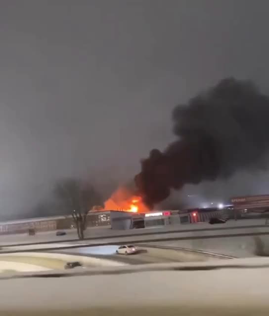 Market in Rostov Continues to Burn into Second Day