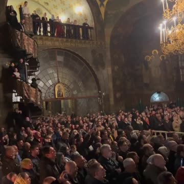 Christains sing Christ is Risen at Church of St. Anthony and Feodosia of Pechersk on New Years 2023