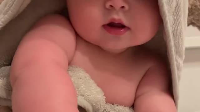 Cute baby Fresh out the bath